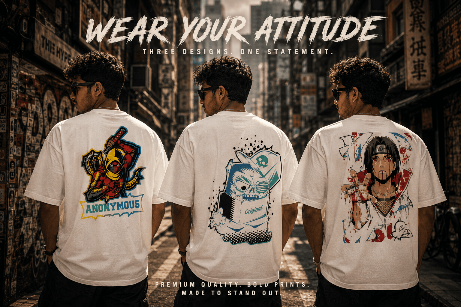 Anime Downshoulder Tees