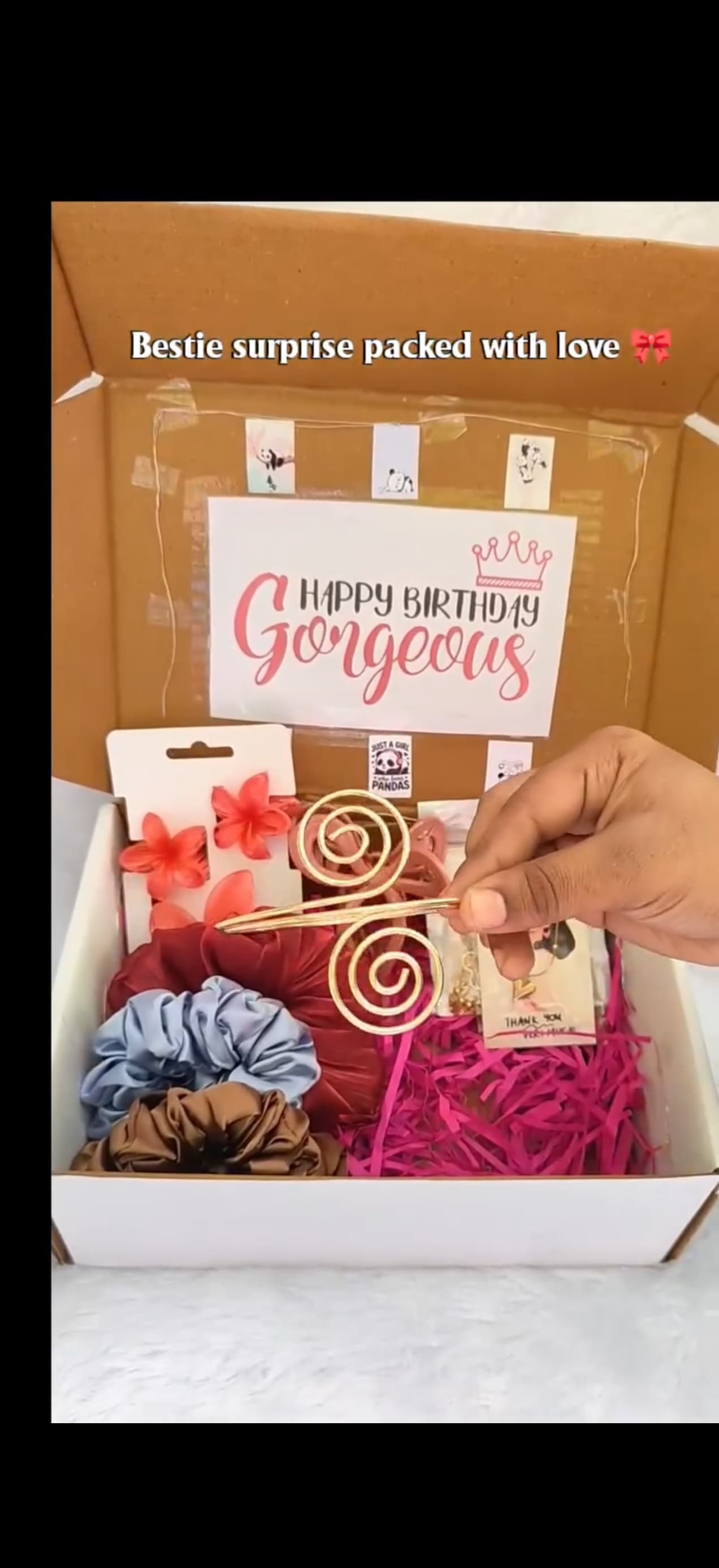 Packing a luxury birthday hamper